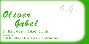 oliver gabel business card